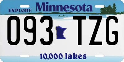 MN license plate 093TZG