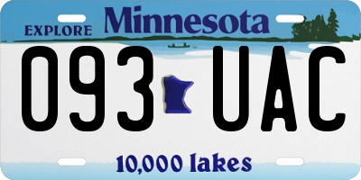 MN license plate 093UAC