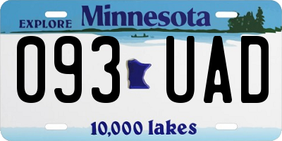 MN license plate 093UAD