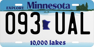 MN license plate 093UAL