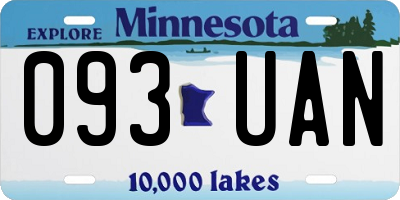 MN license plate 093UAN