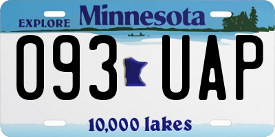 MN license plate 093UAP