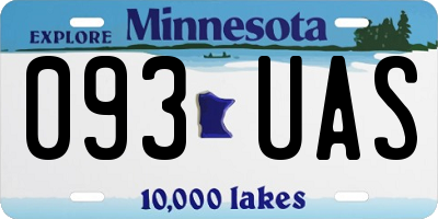 MN license plate 093UAS