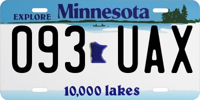 MN license plate 093UAX