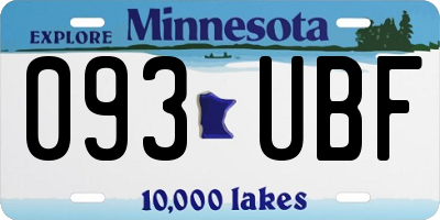 MN license plate 093UBF
