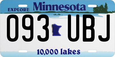 MN license plate 093UBJ