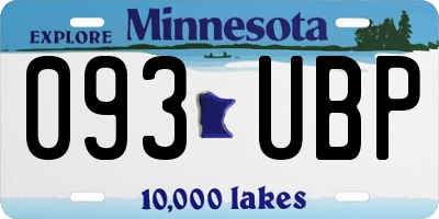 MN license plate 093UBP