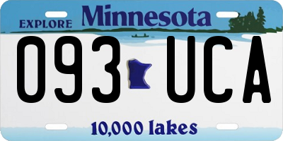 MN license plate 093UCA