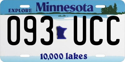 MN license plate 093UCC