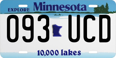 MN license plate 093UCD