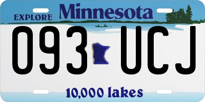 MN license plate 093UCJ