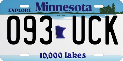 MN license plate 093UCK