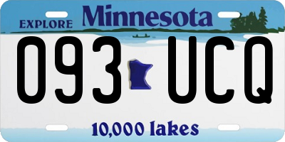MN license plate 093UCQ