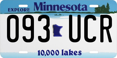 MN license plate 093UCR