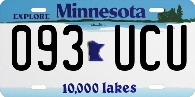 MN license plate 093UCU