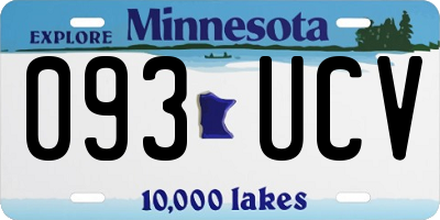 MN license plate 093UCV