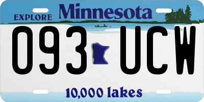 MN license plate 093UCW