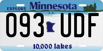 MN license plate 093UDF