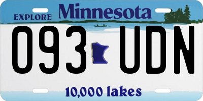 MN license plate 093UDN