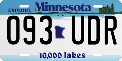 MN license plate 093UDR