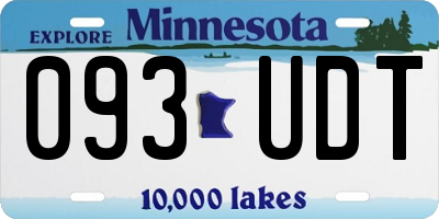 MN license plate 093UDT