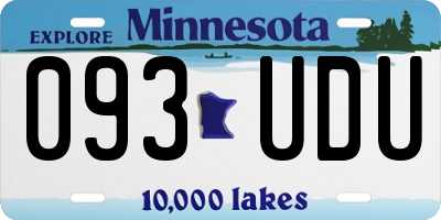 MN license plate 093UDU