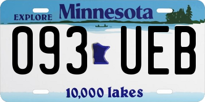 MN license plate 093UEB