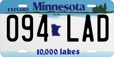 MN license plate 094LAD