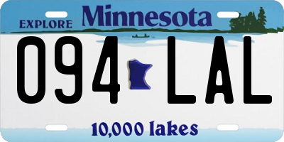 MN license plate 094LAL