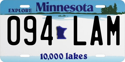 MN license plate 094LAM