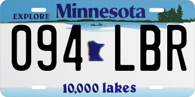 MN license plate 094LBR