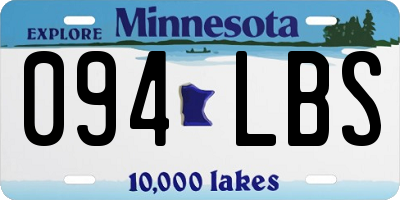 MN license plate 094LBS