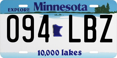 MN license plate 094LBZ