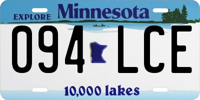 MN license plate 094LCE