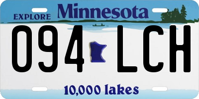 MN license plate 094LCH
