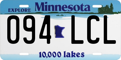 MN license plate 094LCL