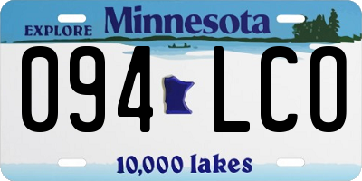 MN license plate 094LCO