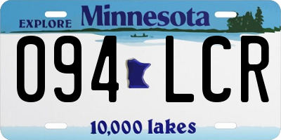 MN license plate 094LCR
