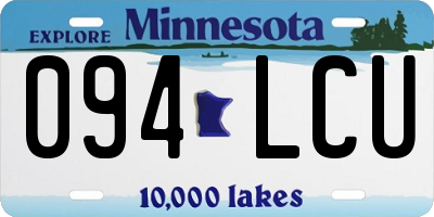 MN license plate 094LCU
