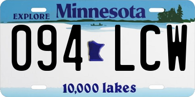 MN license plate 094LCW