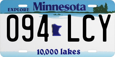 MN license plate 094LCY