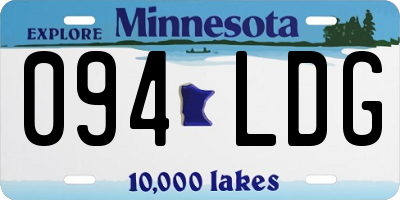 MN license plate 094LDG