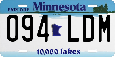 MN license plate 094LDM