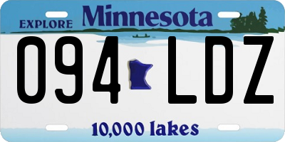 MN license plate 094LDZ