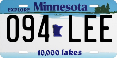 MN license plate 094LEE