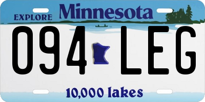MN license plate 094LEG