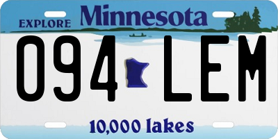 MN license plate 094LEM