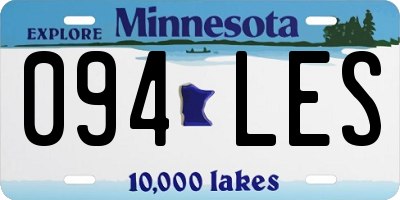 MN license plate 094LES