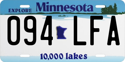 MN license plate 094LFA