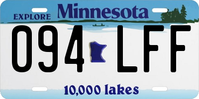 MN license plate 094LFF